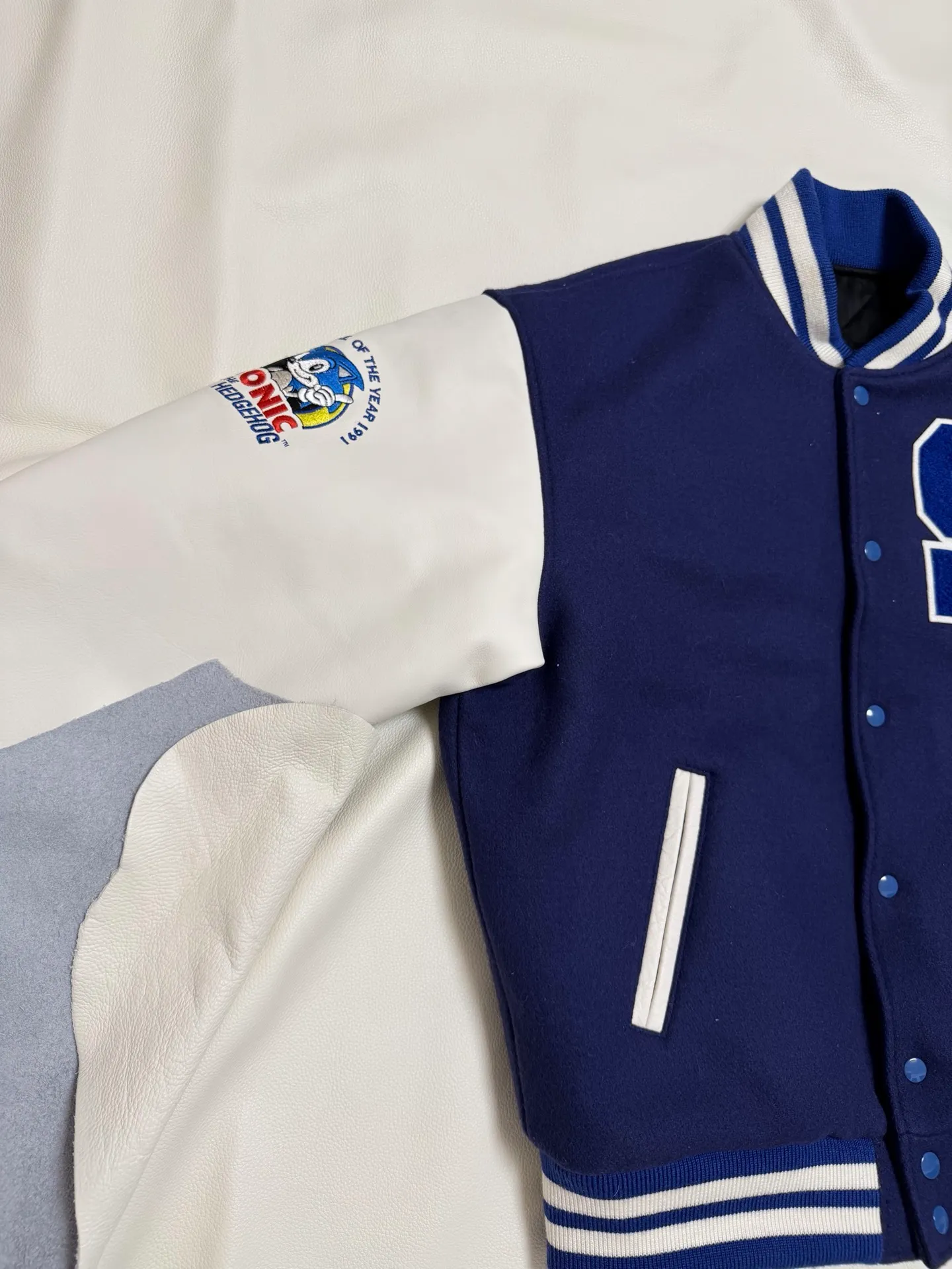 New model preview! SAINT Mxxxxxx x SEGA Sega joint genuine leather wool baseball jacket